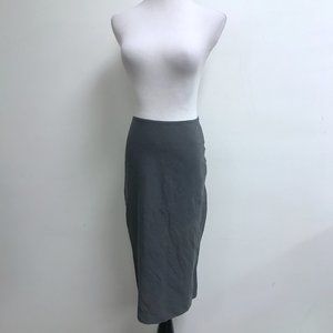 Tehen gray stretch pencil wiggle midi skirt Made in France 2 M